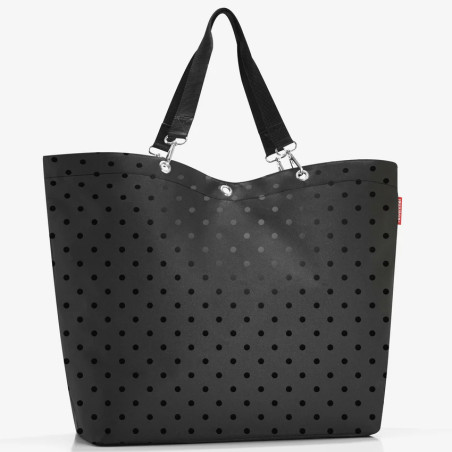 Reisenthel Shopper XL Porté Epaule Glossy Dots Black côté