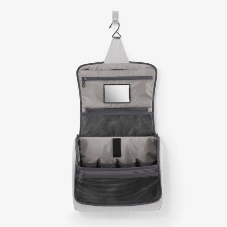 Reisenthel Cosmetic Toiletbag XL Trousse de Toilette Herringbone grey ouvert