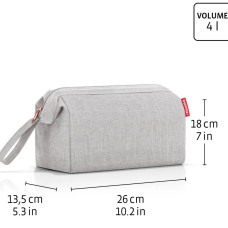 Reisenthel Travelcosmetic Cosmetic Bag Black Harringbone Grey