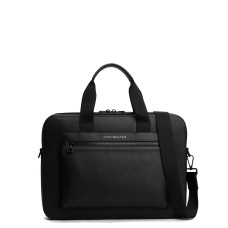 Tommy Hilfiger TH Monogram Laptop Satchel Bds Black