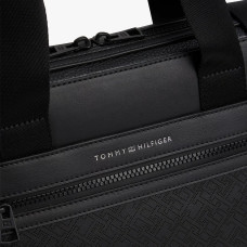 Tommy Hilfiger TH Monogram Laptop Satchel Bds Black