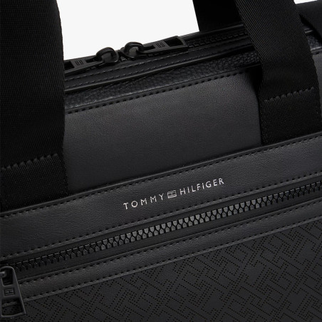 Tommy Hilfiger TH Monogram Laptop Satchel Bds Black