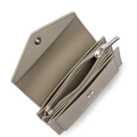 Lancaster Maya Double Kba Porte Cartes 117-010 Galet Foncé ouvert