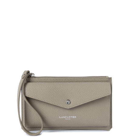 Lancaster Maya Double Kba Pochette Organisée 117-011 Galet Foncé