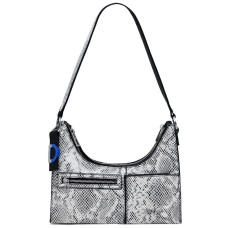 Desigual Delta Vega Small Shoulder Bag Removable Python Effect Black