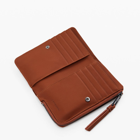 Desigual Embro Patch Portefeuille M Camel ouvert