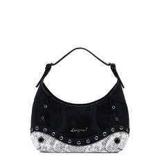 Desigual Snake Crossbody Bag Snake Print Black