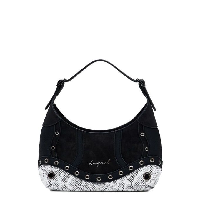 Desigual Snake Crossbody Bag Snake Print Black