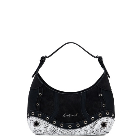 Desigual Snake Crossbody Bag Snake Print Black