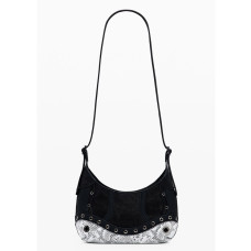 Desigual Snake Crossbody Bag Snake Print Black
