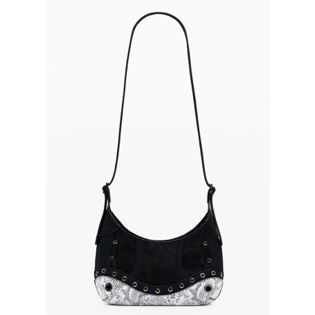 Desigual Snake Crossbody Bag Snake Print Black