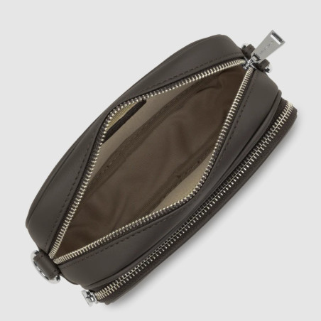 Lancaster Donna Ama Crossbody Bag 2 Compartments 480-067 Dark Brown