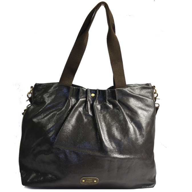 Mila Louise Maena LX1 Sac Shopping Irisé Fumé Kaki