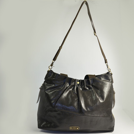 Mila Louise Maena LX1 Irised Shopping Bag Smoky Khaki