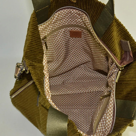 Mila Louise Maena LX1 Irised Shopping Bag Smoky Khaki