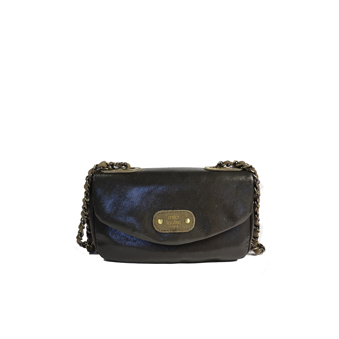 Mila Louise Malory Lx1 Shoulder Bag Iridescent Smoked Khaki