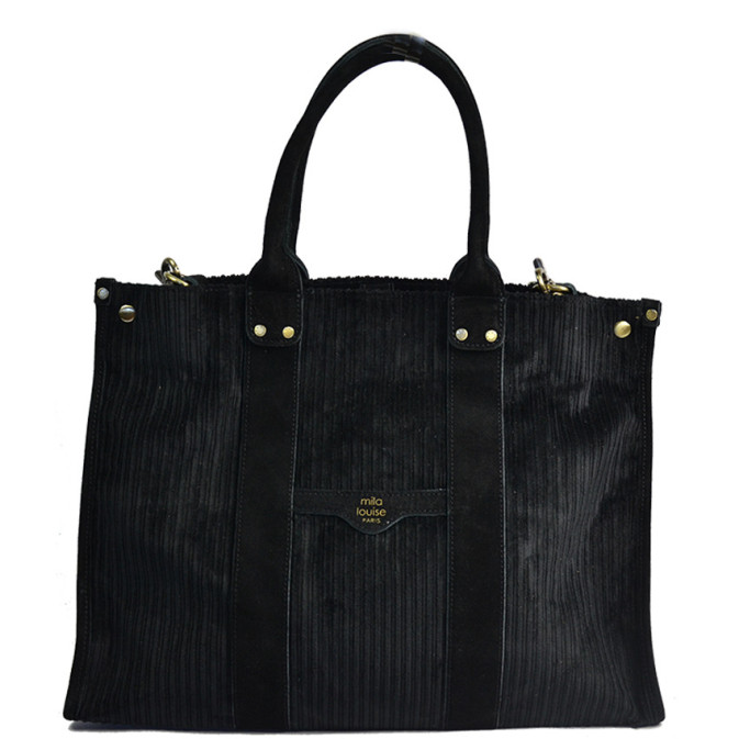 Mila Louise Prudence VFR1 Shopping Bag Black Velvet