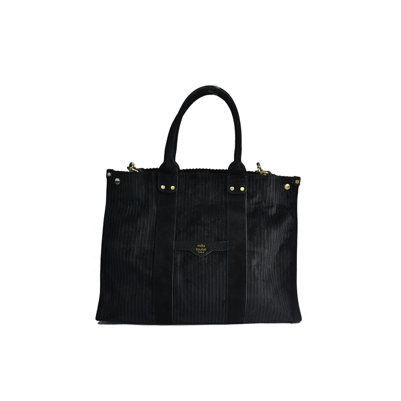 Mila Louise Prudence VFR1 Shopping Bag Black Velvet