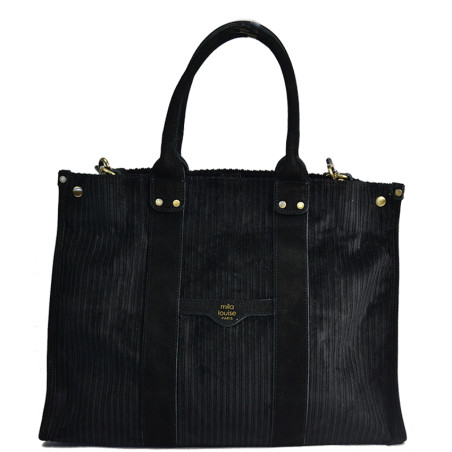 Mila Louise Prudence VFR1 Shopping Bag Black Velvet