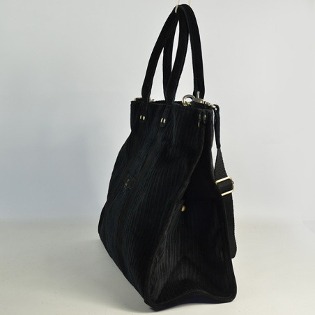 Mila Louise Prudence VFR1 Shopping Bag Black Velvet