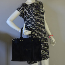 Mila Louise Prudence VFR1 Shopping Bag Black Velvet