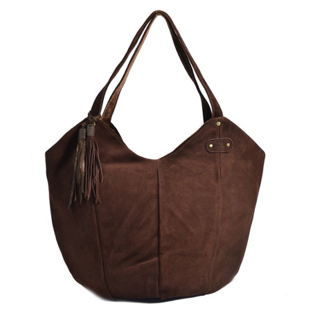 Mila Louise Mine V Sac shopping Cuir Auburn