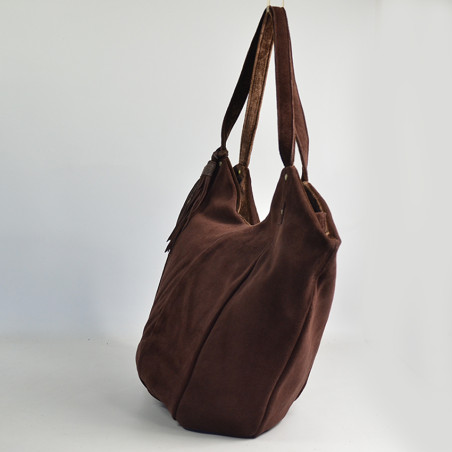 Mila Louise Mine V Shopping Bag Auburn Leather