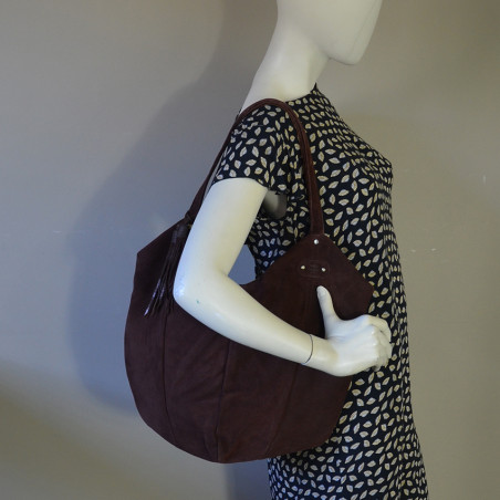 Mila Louise Mine V Shopping Bag Auburn Leather