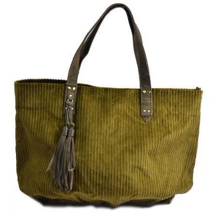 Mila Louise Nicole VFR1 Shopping Bag Smoked Velvet Khaki