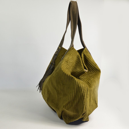 Mila Louise Nicole VFR1 Shopping Bag Smoked Velvet Khaki