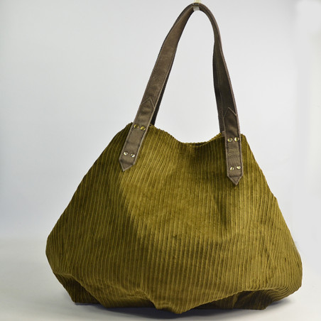 Mila Louise Nicole VFR1 Shopping Bag Smoked Velvet Khaki