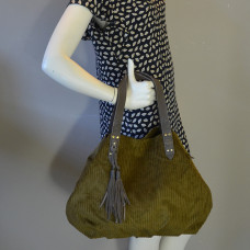 Mila Louise Nicole VFR1 Shopping Bag Smoked Velvet Khaki