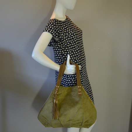 Mila Louise Nicole VFR1 Shopping Bag Ocre Velvet