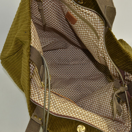 Mila Louise Nicole VFR1 Shopping Bag Ocre Velvet