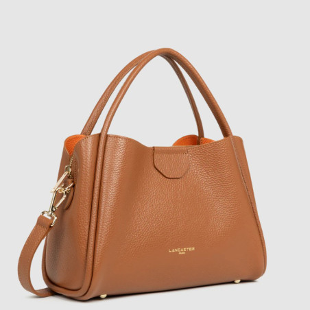 Lancaster Ida Double Shoulder Bag 470-84 Camel-In-Orange