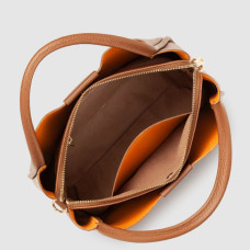 Lancaster Ida Double Shoulder Bag 470-84 Camel-In-Orange