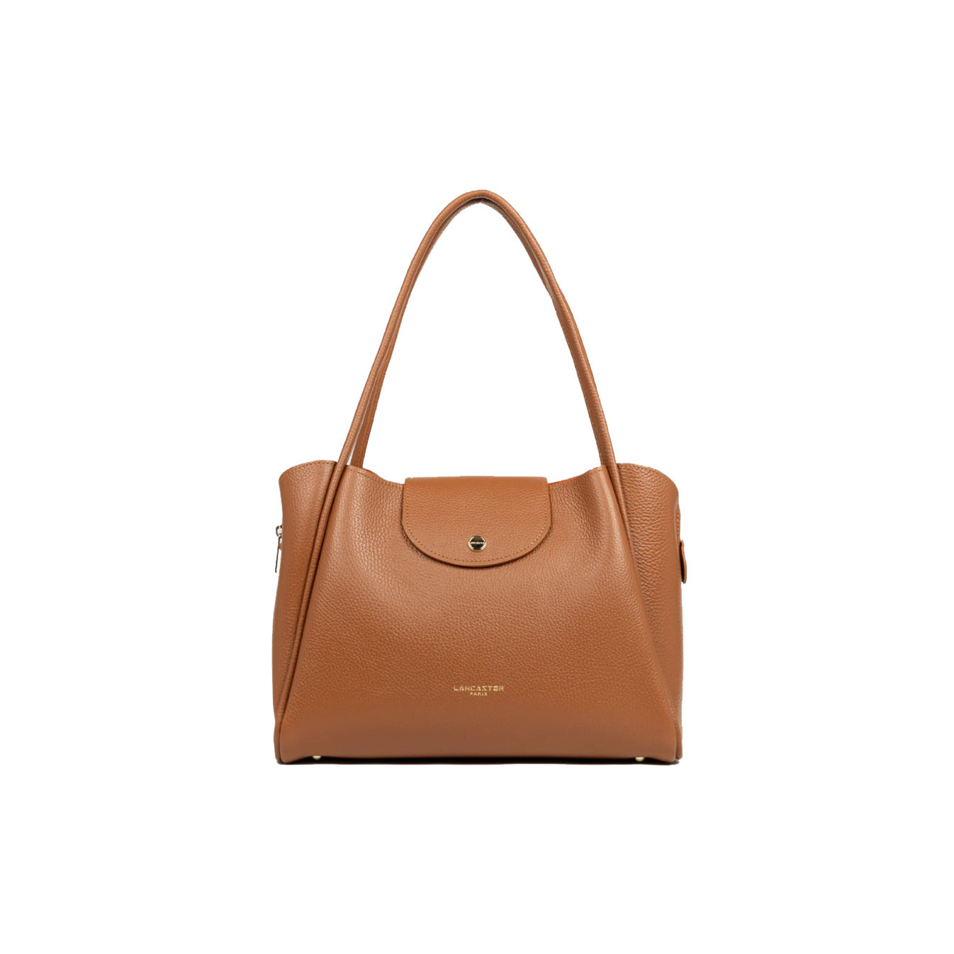 Lancaster Ida Double Tote Bag Shoulder Bag 470-85 Camel-In-Orange