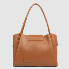 Lancaster Ida Double Sac Cabas Porté Epaule 470-85 Camel-In-Orange dos