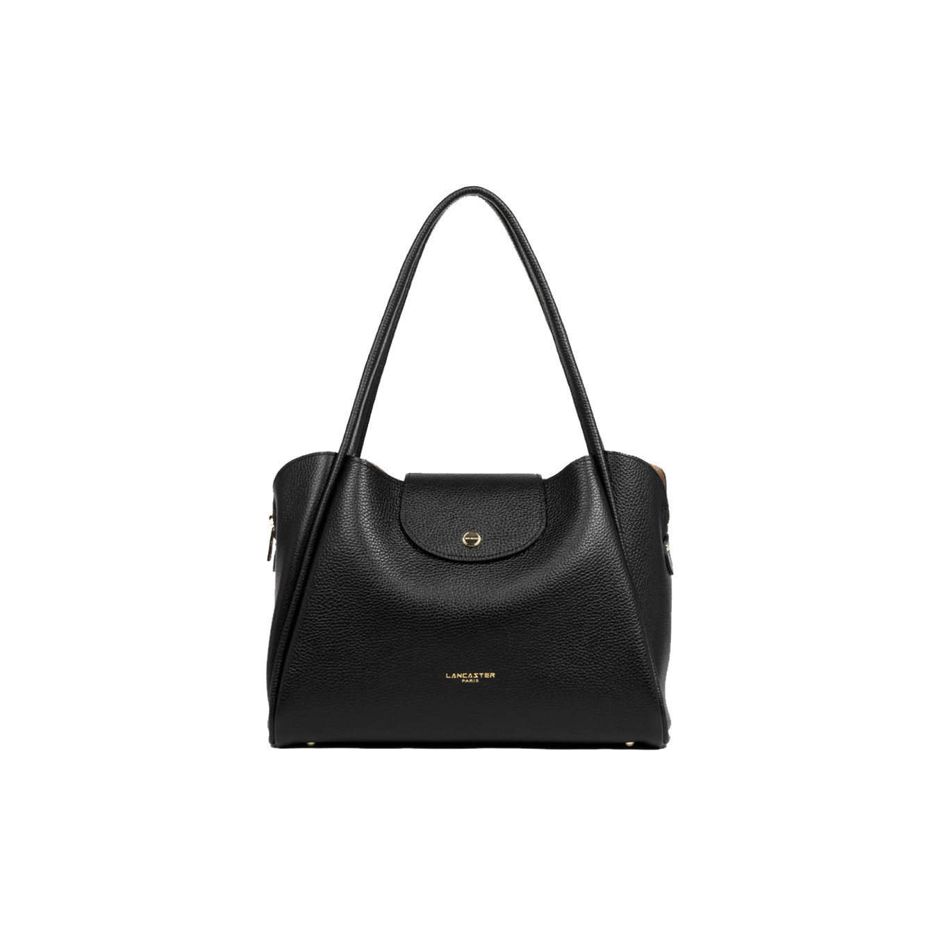Lancaster Ida Double Sac Cabas Porté Epaule 470-85 Noir-In-Nude