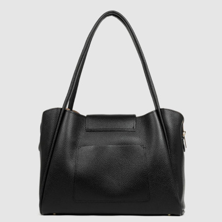 Lancaster Ida Double Tote Bag Shoulder Crossbody 470-85 Noir-In-Nude