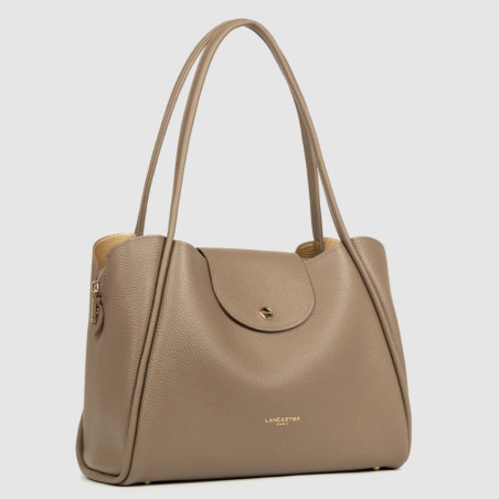 Lancaster Ida Double Tote Bag Shoulder Bag 470-85 Taupe-In-Or