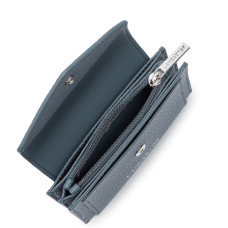 Lancaster Maya Double Kba Card Holder 117-010 Frosted Blue