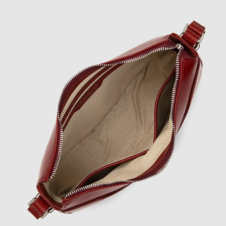 Lancaster Suave Ace Demi Lune Bag 433-28 Carmine