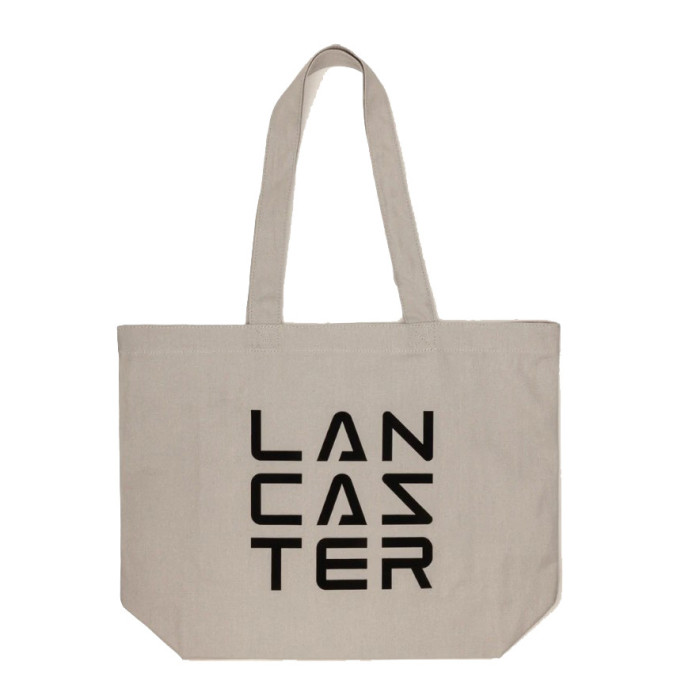 Lancaster Tote Bag 3 Lines Tote Bag TOTE-06 Light Gray