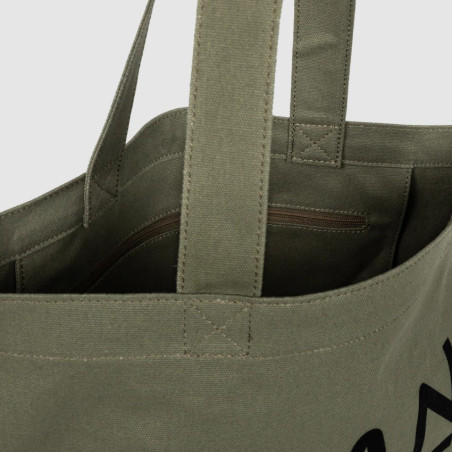 Lancaster Tote Bag 3 Lines Tote Bag TOTE-06 Khaki
