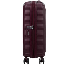 American Tourister Sound Box Spinner 67 cm Valise Cabine Trolley 4 Roues Cerise côté