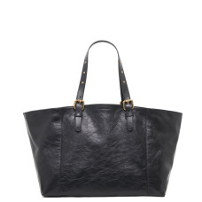 Gérard Darel Simple Bag Scrunchie Leather Tote Bag Black