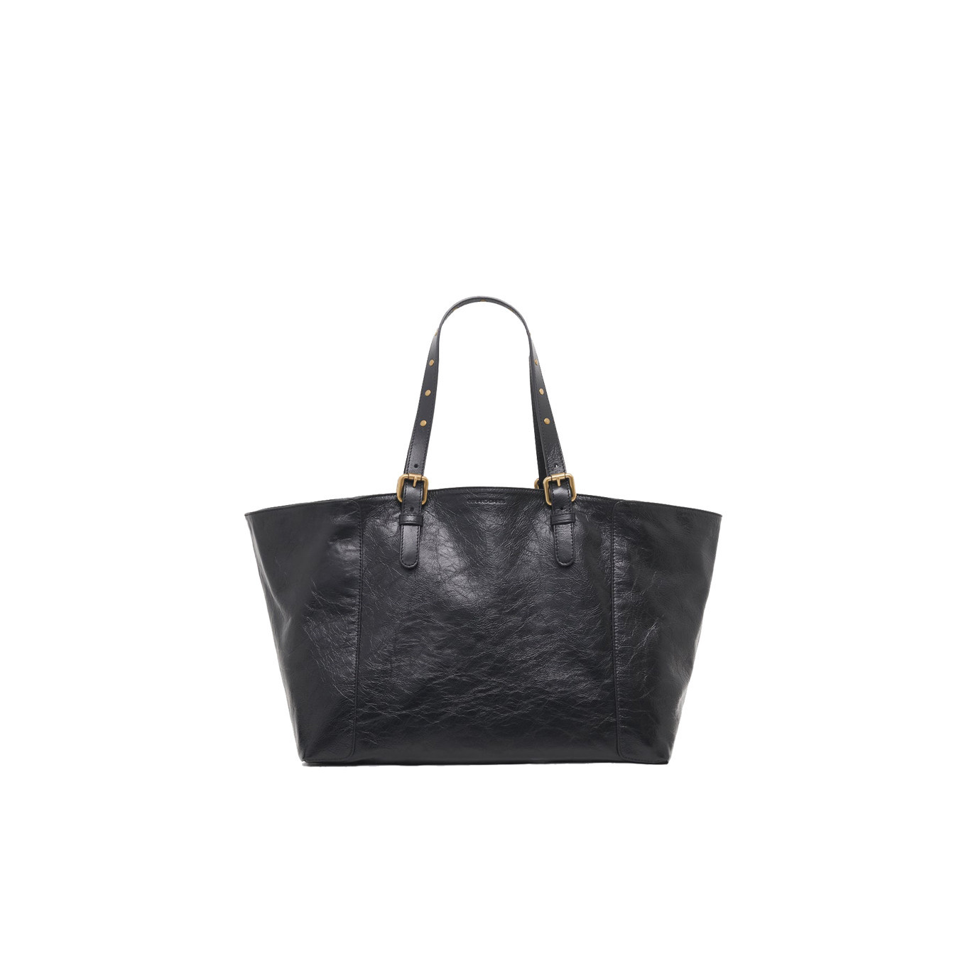 Gérard Darel Simple Bag Scrunchie Leather Tote Bag Black