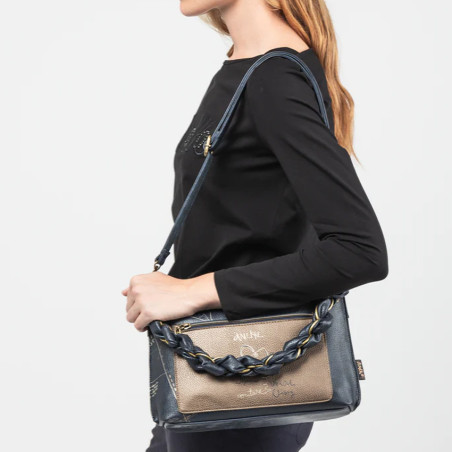 Anekke Boutique Sac Porté Epaule  Anses Froncées Multi porté bandoulière