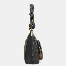 Anekke Boutique Shoulder Bag with Gathered Straps Blue